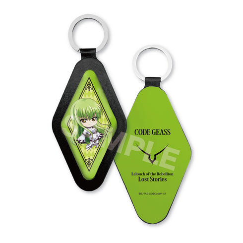 『コードギアス 反逆のルルーシュ ロストストーリーズ』レザーキーホルダー 02 C.C.(ミニキャラ)